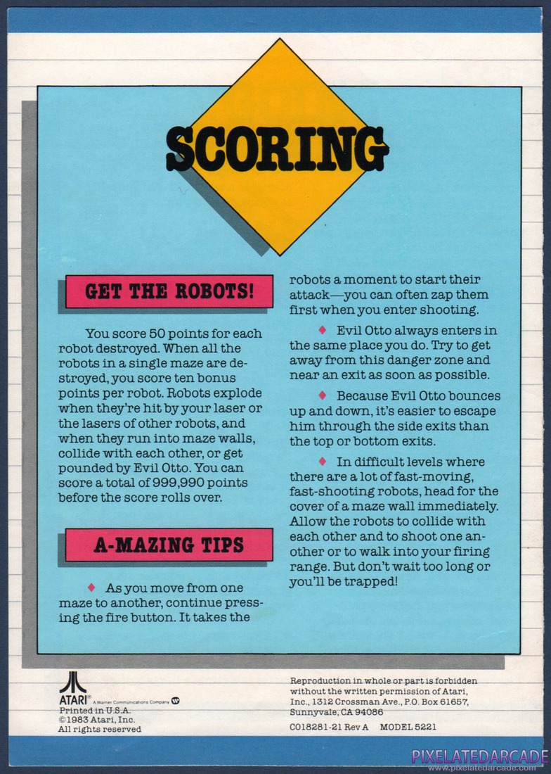 Berzerk: Instruction Manual - Page 3