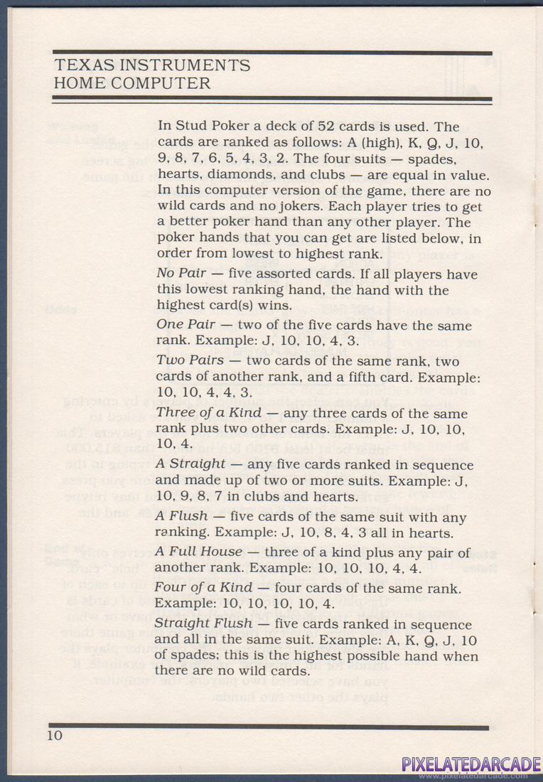 Blackjack & Poker: Instruction Manual - Page 10
