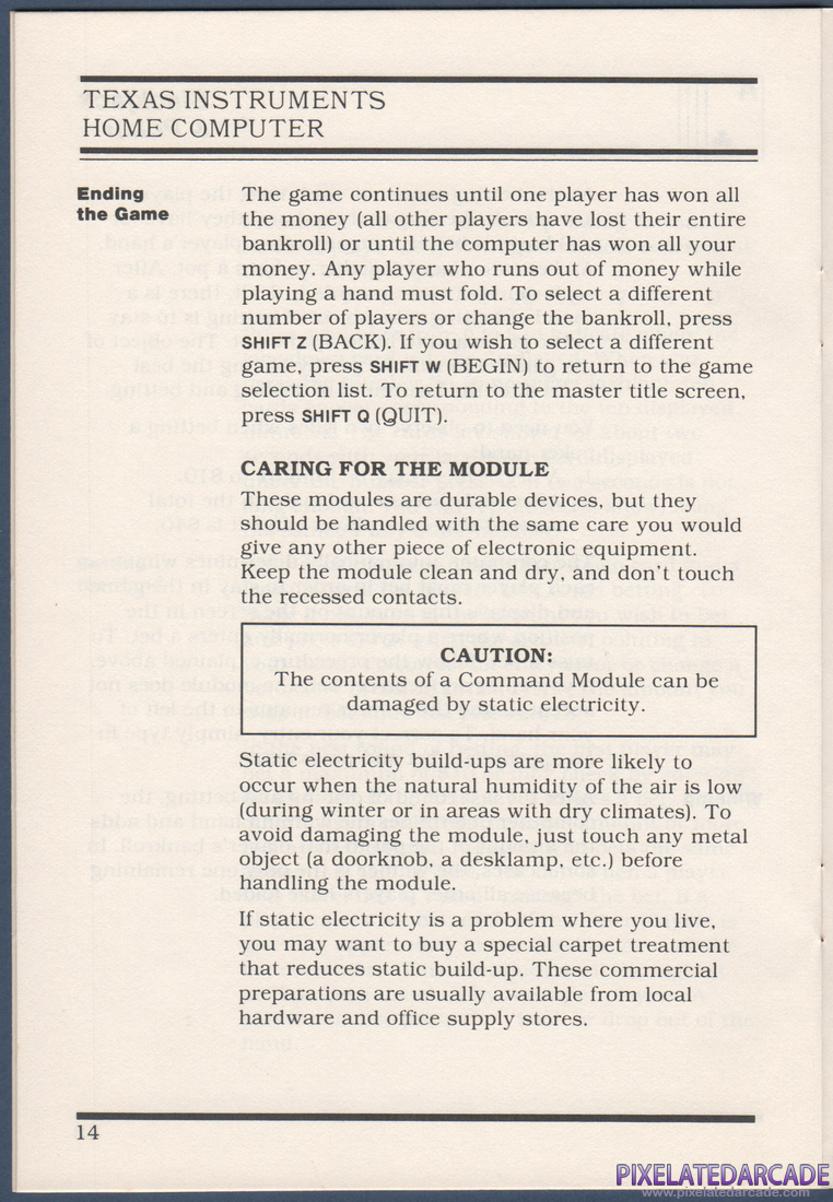 Blackjack & Poker: Instruction Manual - Page 14