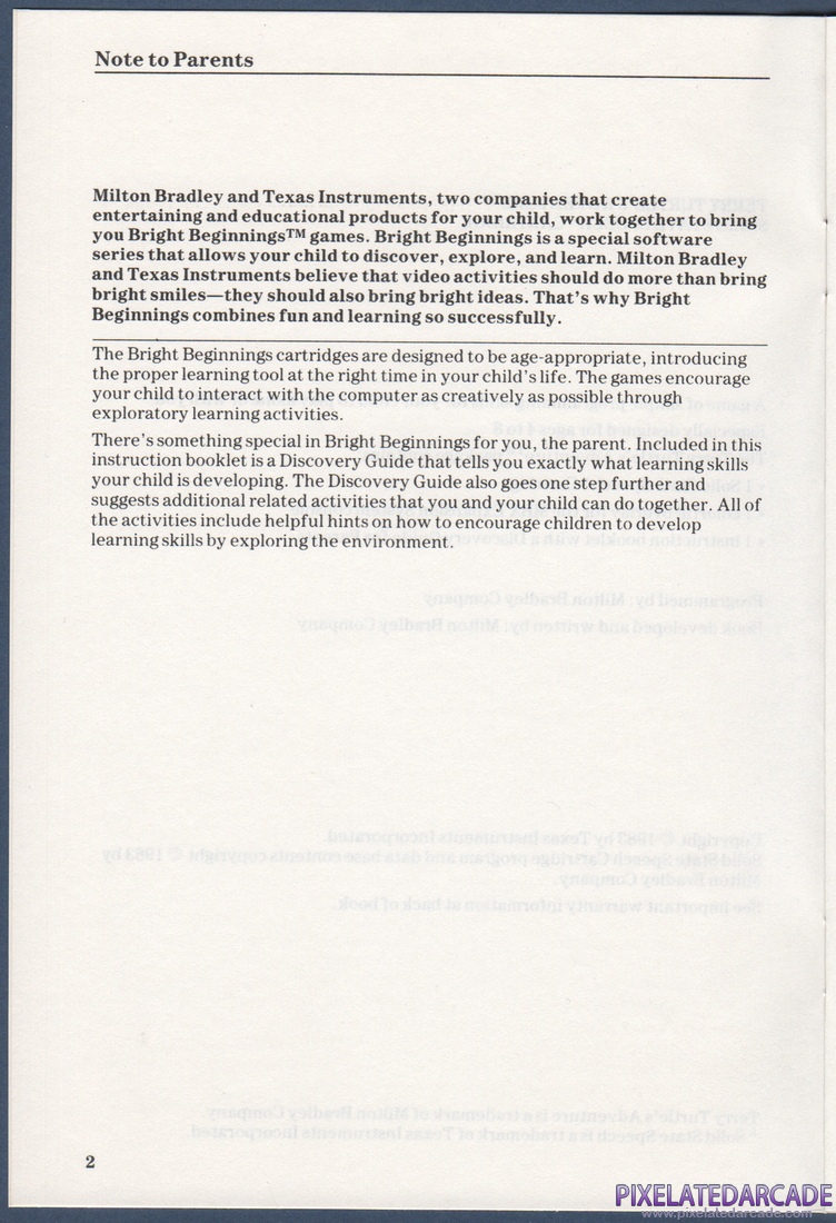 Terry Turtle's Adventure: Instruction Manual - Page 2