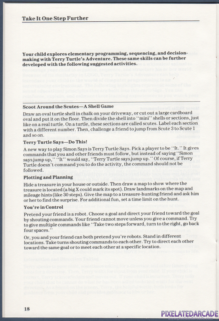 Terry Turtle's Adventure: Instruction Manual - Page 18
