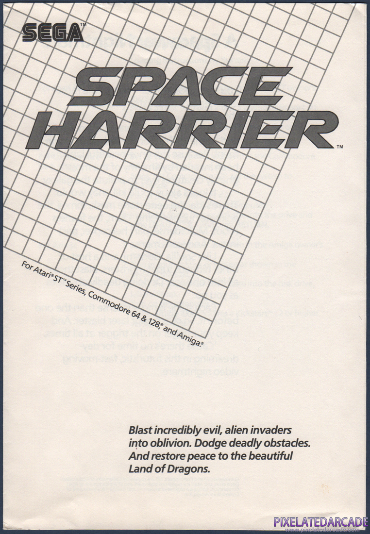Space Harrier: Instruction Manual - Page 1