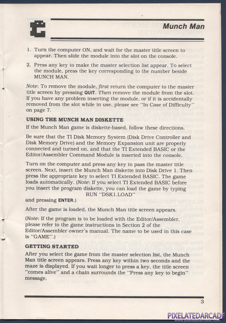 MunchMan: Instruction Manual - Page 5
