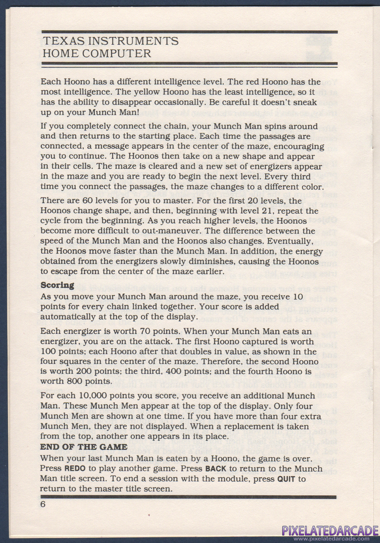 MunchMan: Instruction Manual - Page 8