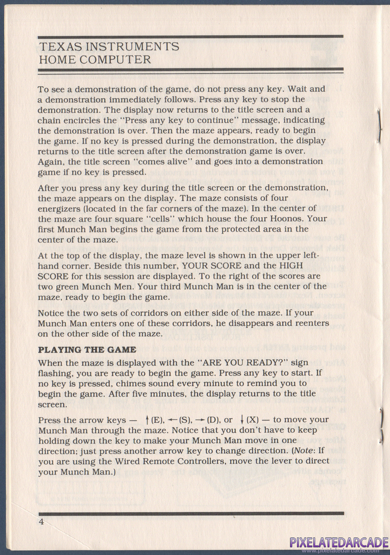 MunchMan: Instruction Manual - Page 4