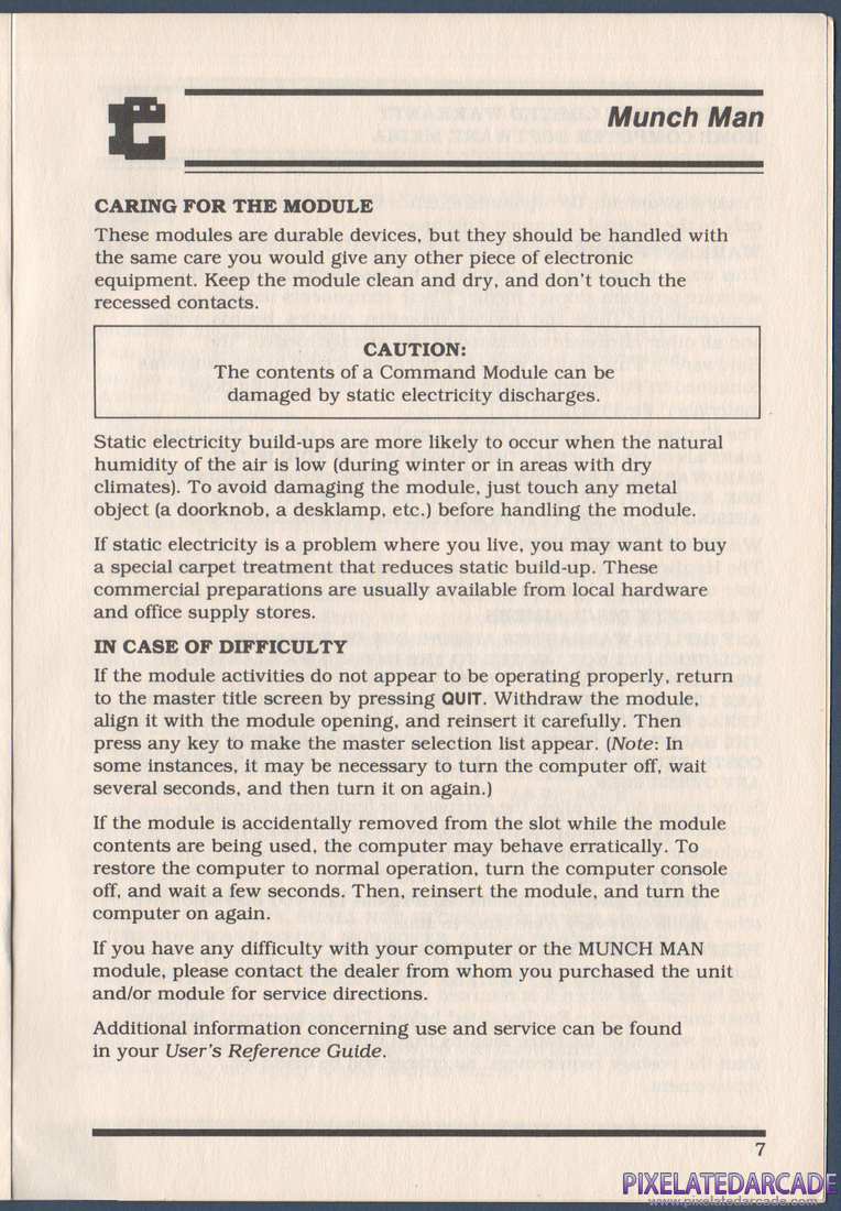 MunchMan: Instruction Manual - Page 7