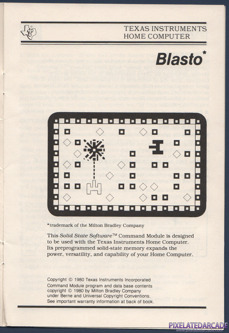 Blasto: Instruction Manual - Page 3