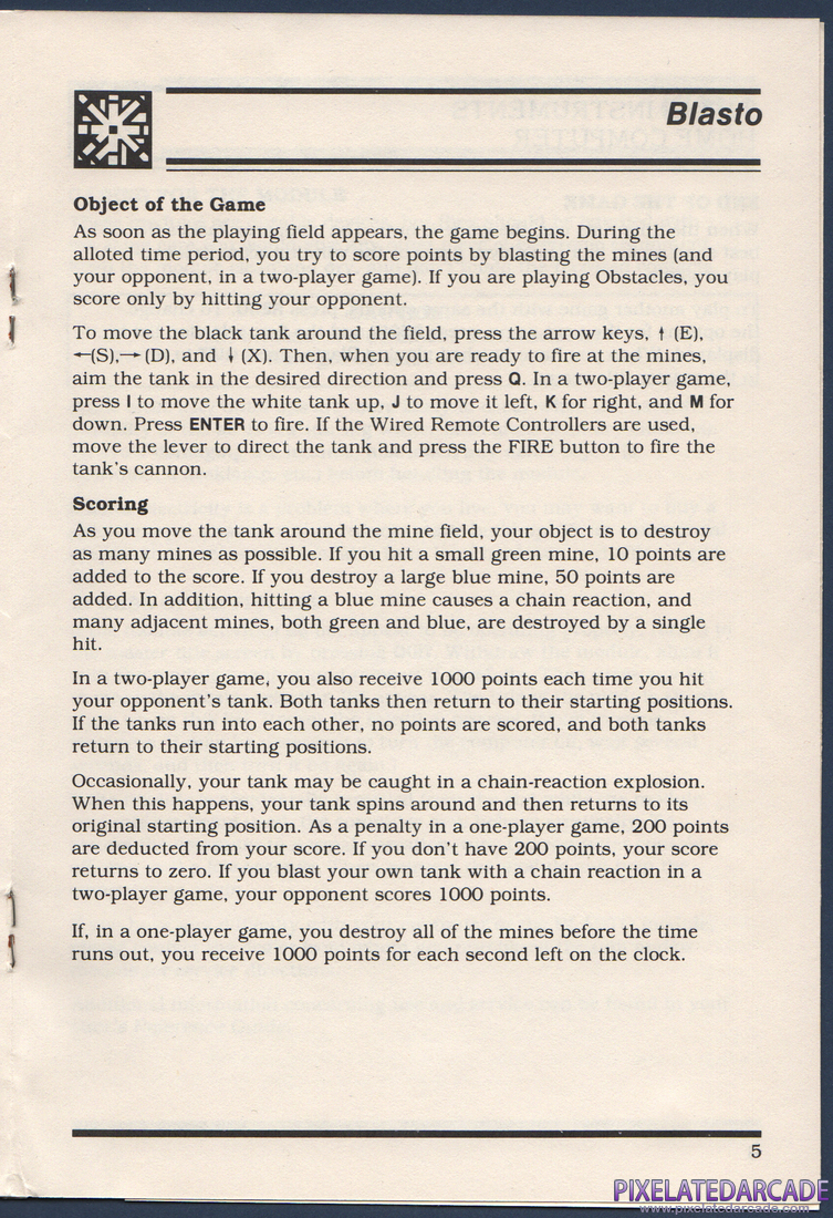 Blasto: Instruction Manual - Page 7