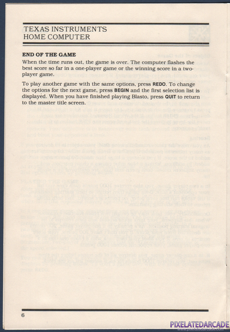 Blasto: Instruction Manual - Page 8