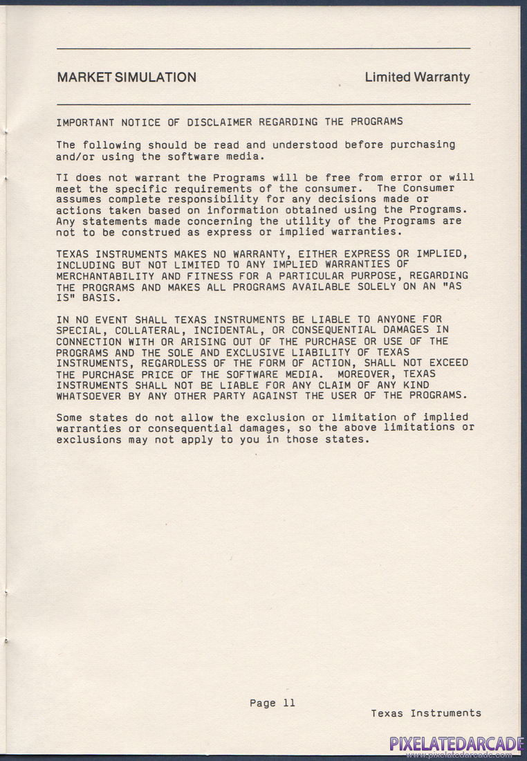 Market Simulation: Instruction Manual - Page 12