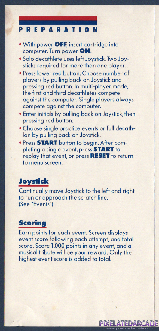 The Activision Decathlon: Instruction Manual - Page 2