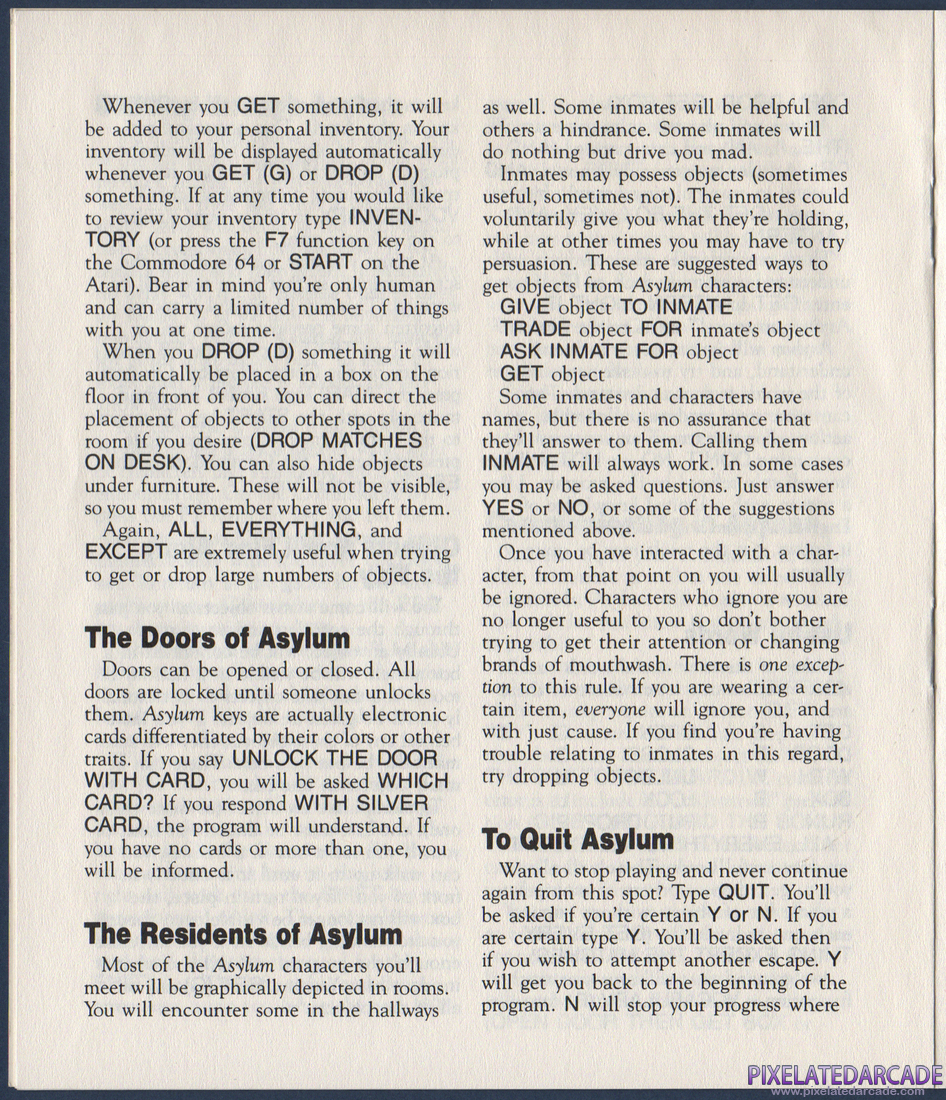 Asylum: Asylum Instruction Manual - Page 7