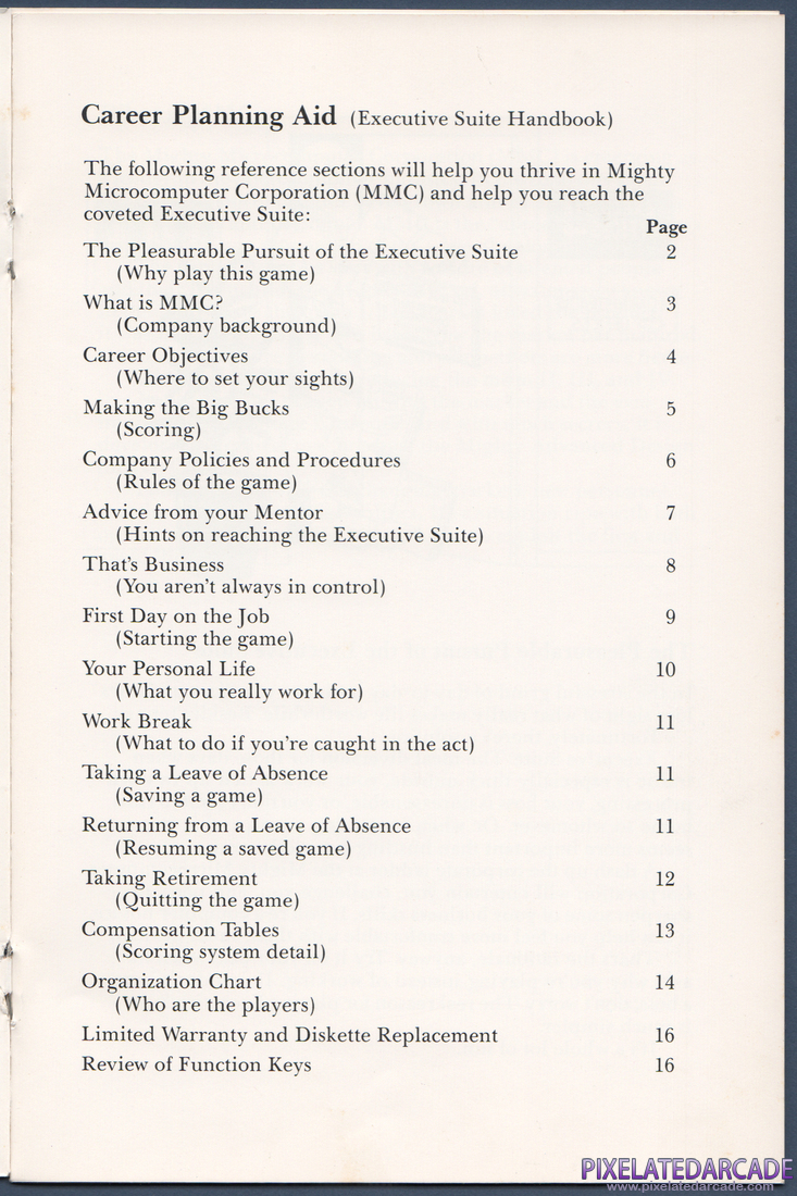 Executive Suite: Instruction Manual - Page 1