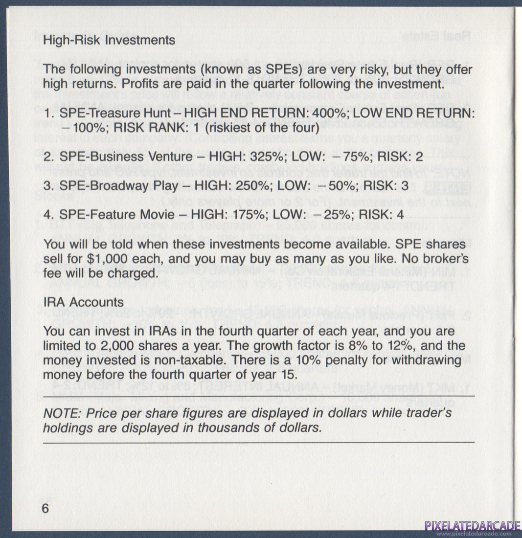 Wall Street: Instruction Manual - Page 6