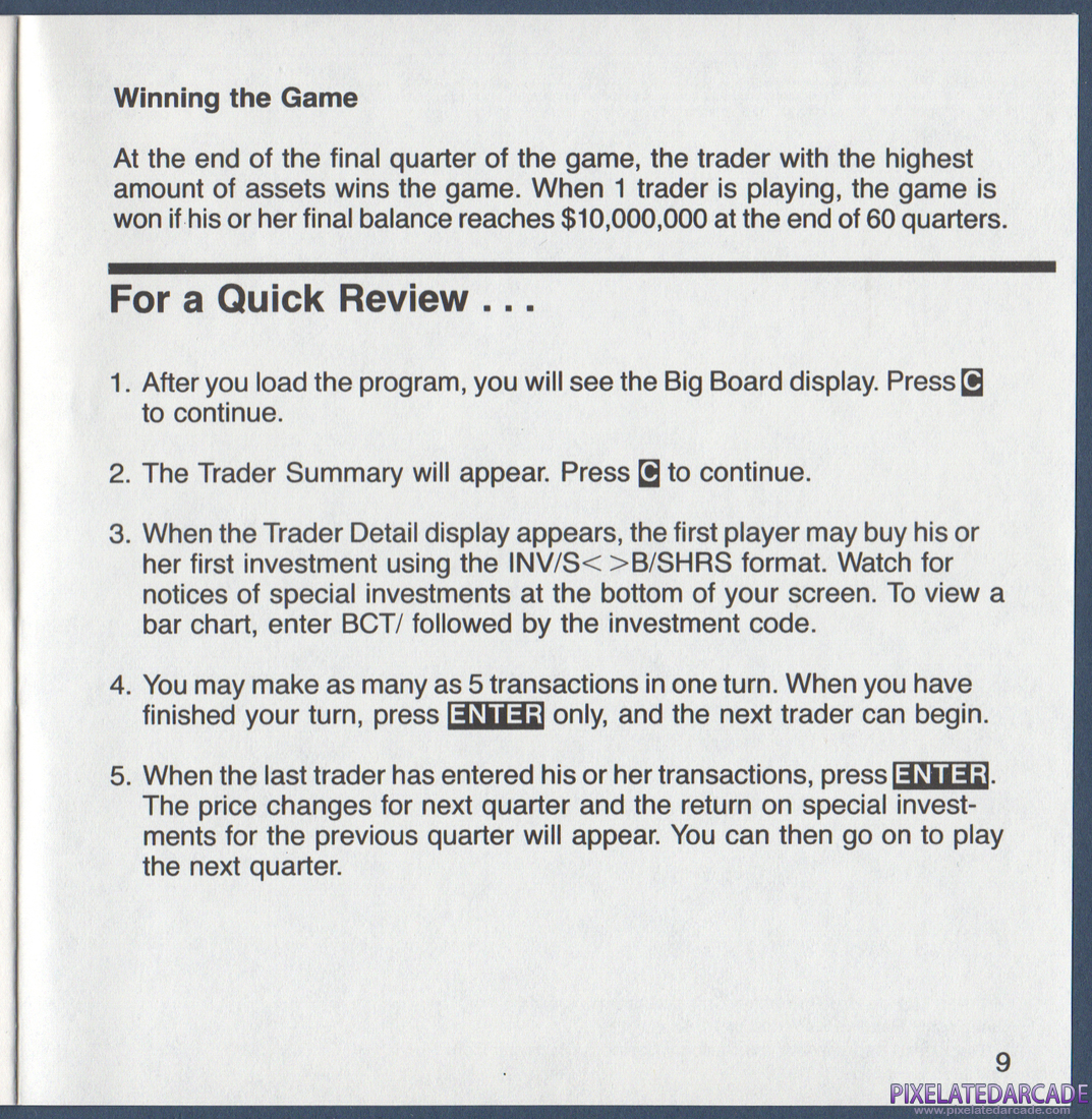 Wall Street: Instruction Manual - Page 9