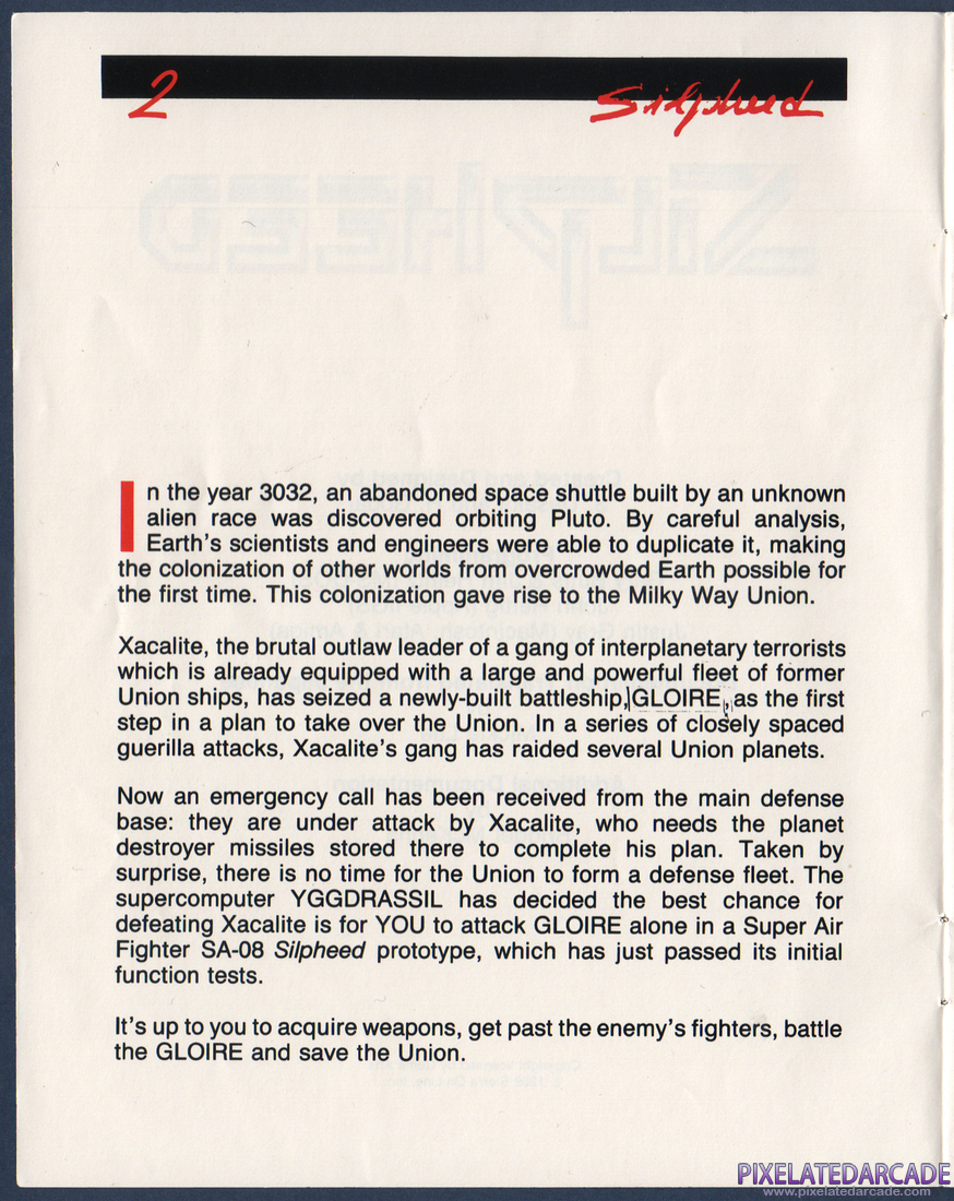 Silpheed: Instruction Manual - Page 3
