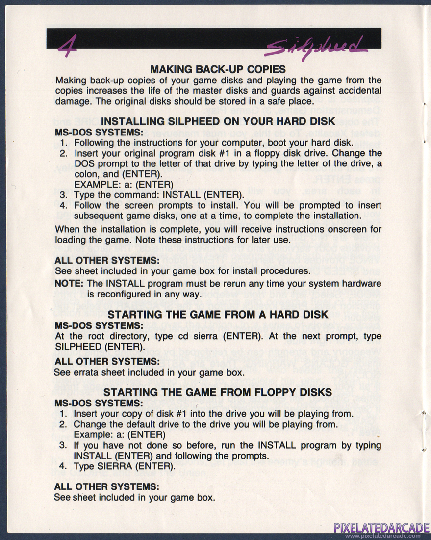 Silpheed: Instruction Manual - Page 5