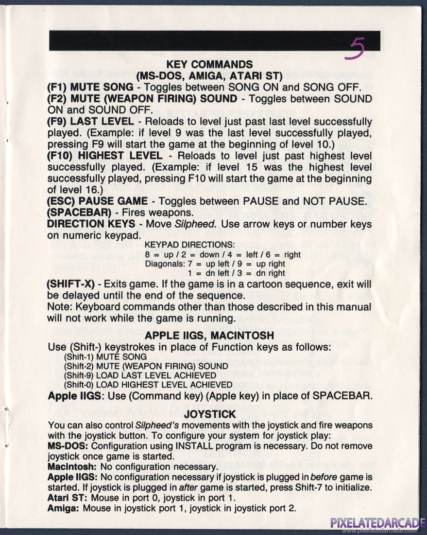 Silpheed: Instruction Manual - Page 6