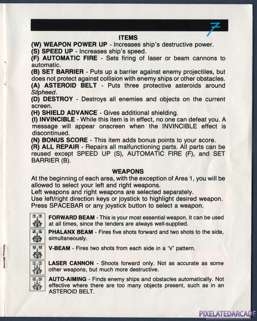 Silpheed: Instruction Manual - Page 8