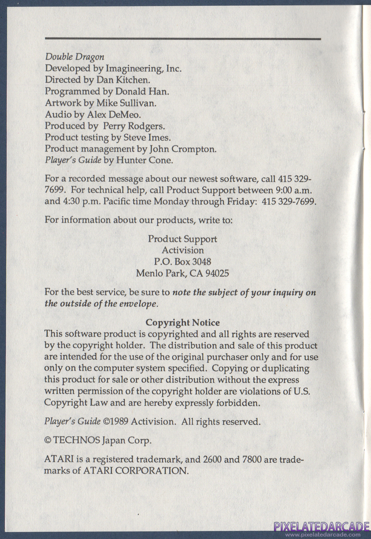Double Dragon: Instruction Manual - Page 2