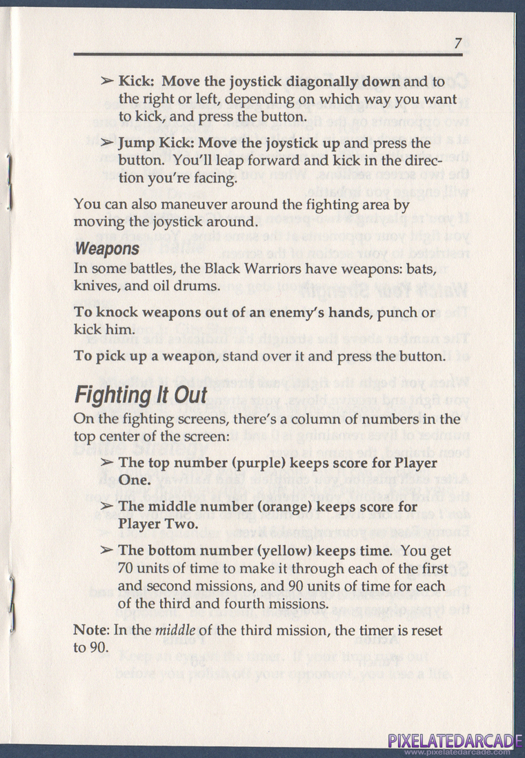 Double Dragon: Instruction Manual - Page 7