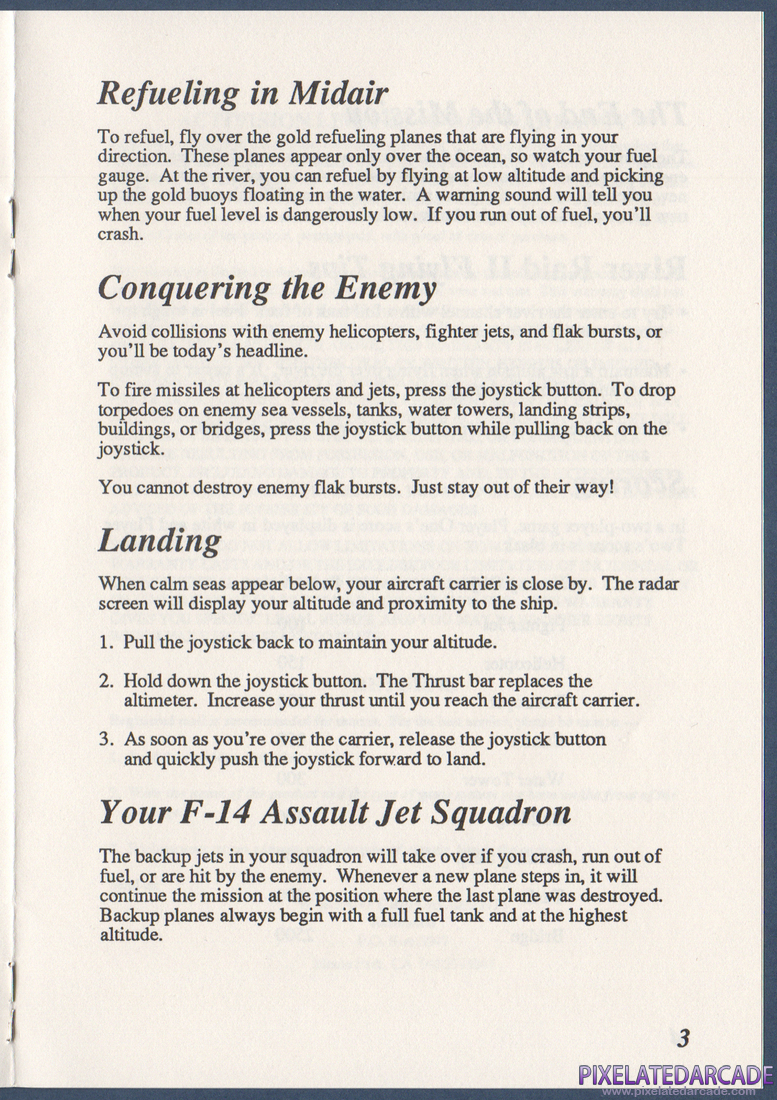 River Raid II: Instruction Manual - Page 3