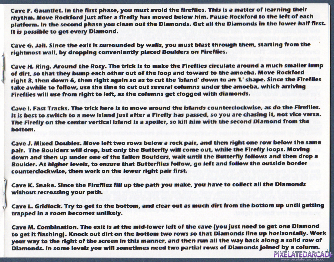 Boulder Dash II: Rockford's Revenge: Instruction Manual - Page 4