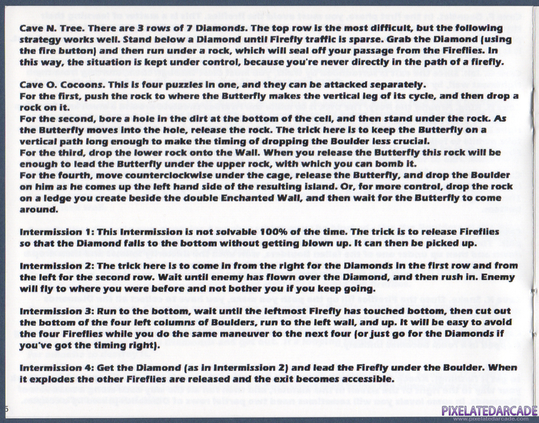 Boulder Dash II: Rockford's Revenge: Instruction Manual - Page 5