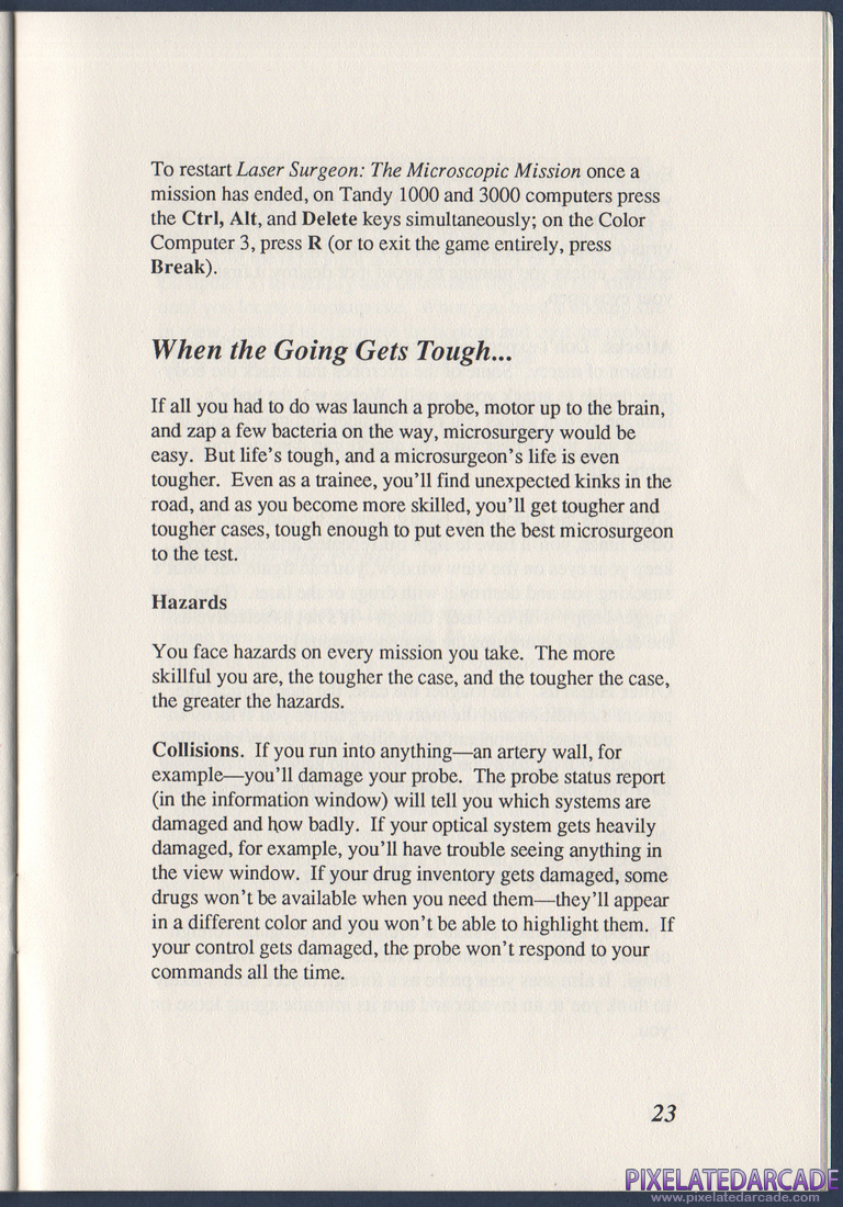Laser Surgeon: The Microscopic Mission: Instruction Manual - Page 27