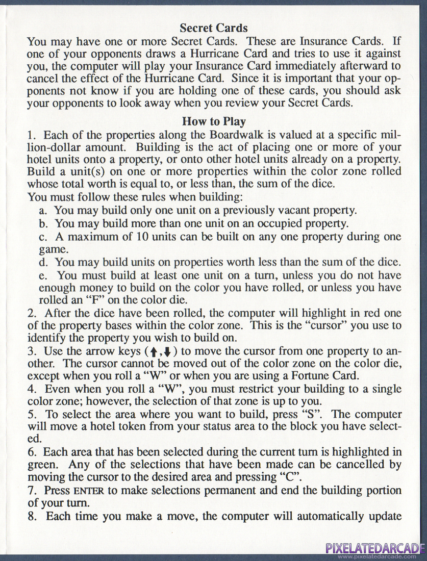 Advance to Boardwalk: Instruction Manual - Page 3