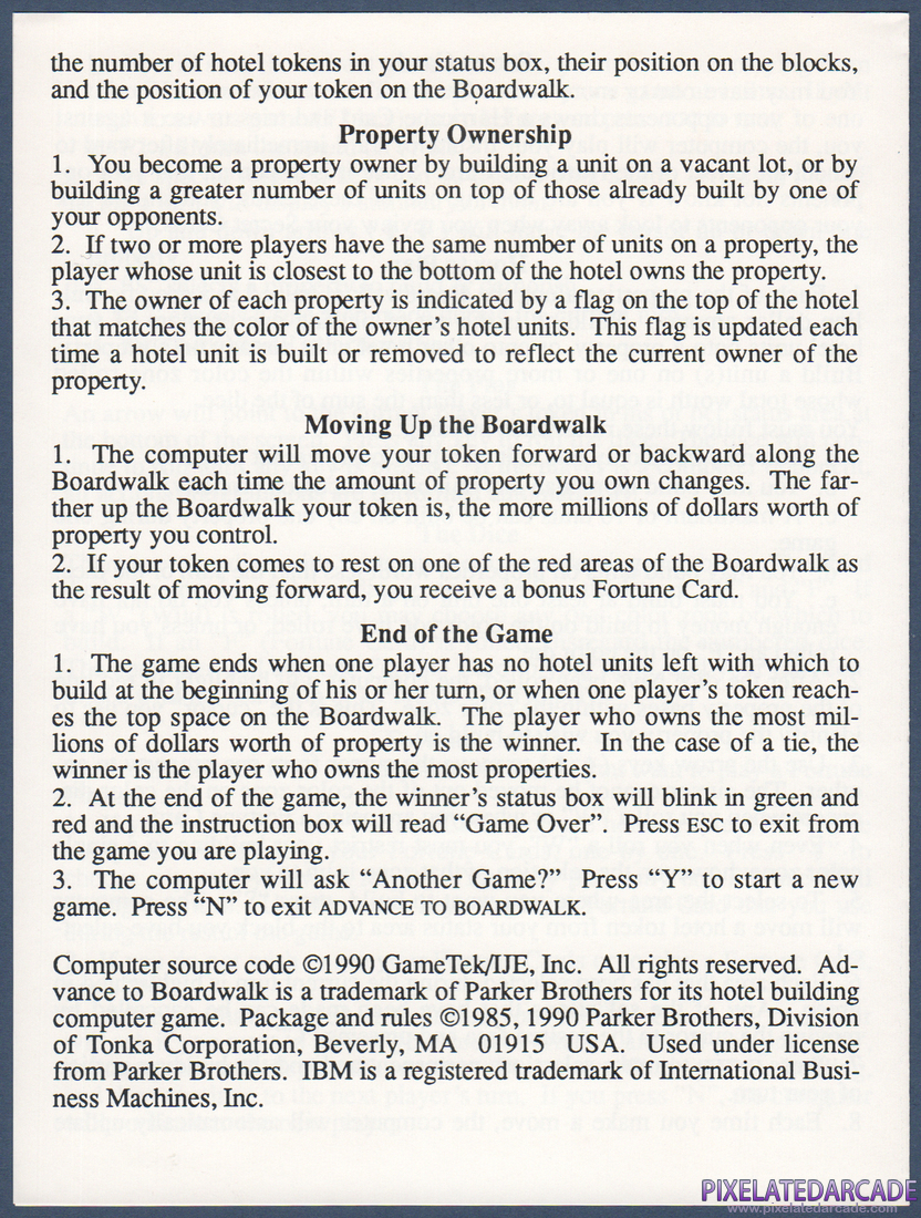 Advance to Boardwalk: Instruction Manual - Page 4