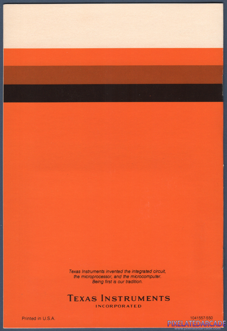Strange Odyssey: Instruction Manual - Back Cover