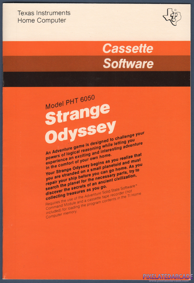 Strange Odyssey: Instruction Manual - Front Cover