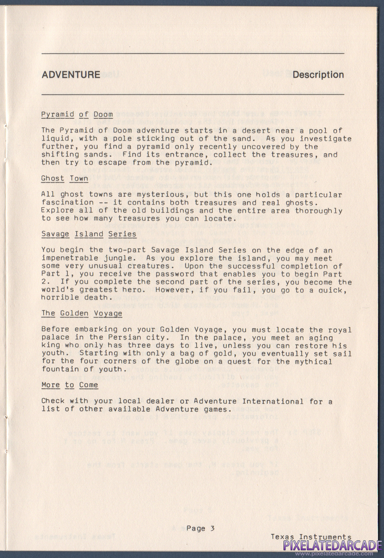 Strange Odyssey: Instruction Manual - Page 3