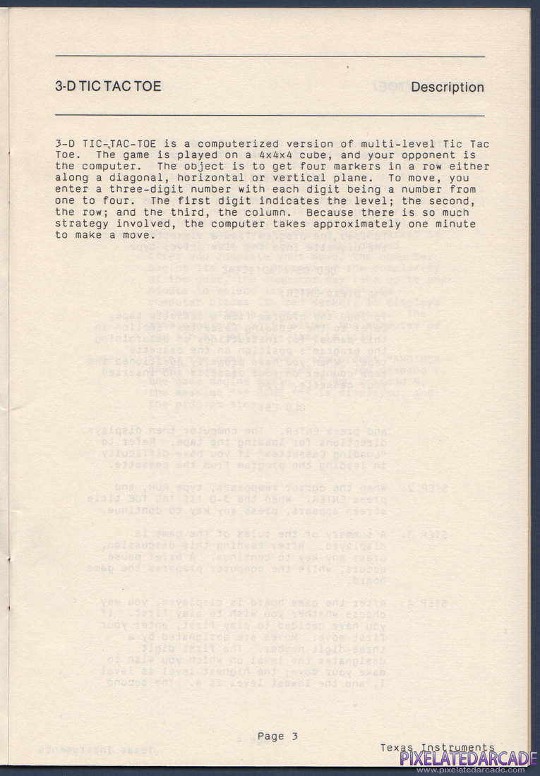 Oldies But Goodies - Games II: Instruction Manual - Page 4