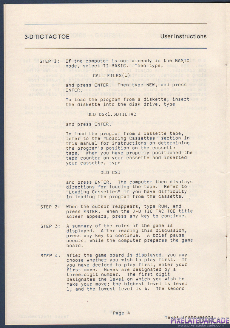 Oldies But Goodies - Games II: Instruction Manual - Page 5