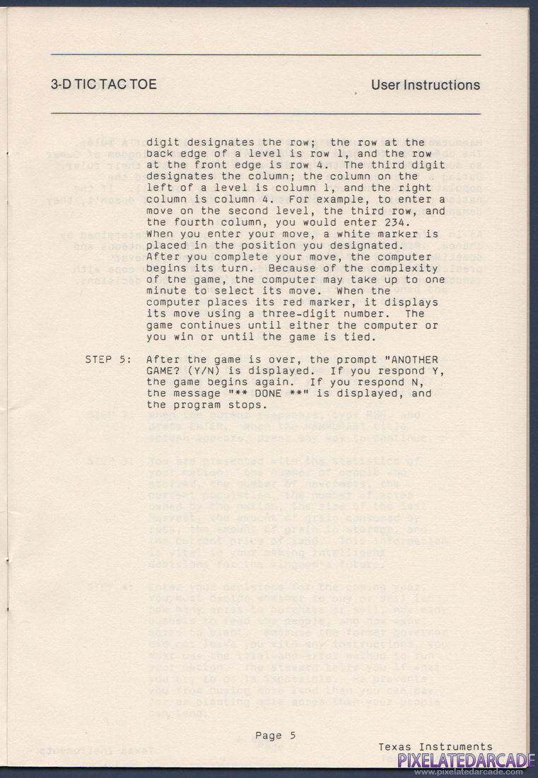 Oldies But Goodies - Games II: Instruction Manual - Page 6