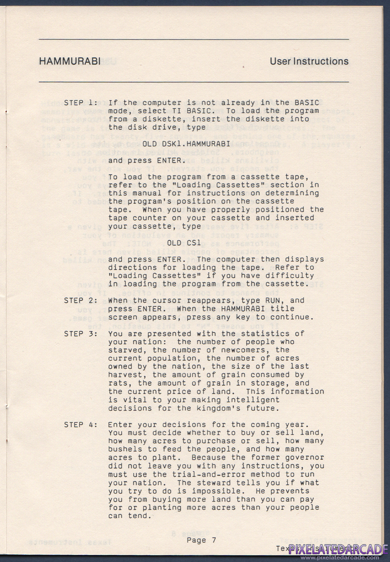 Oldies But Goodies - Games II: Instruction Manual - Page 8