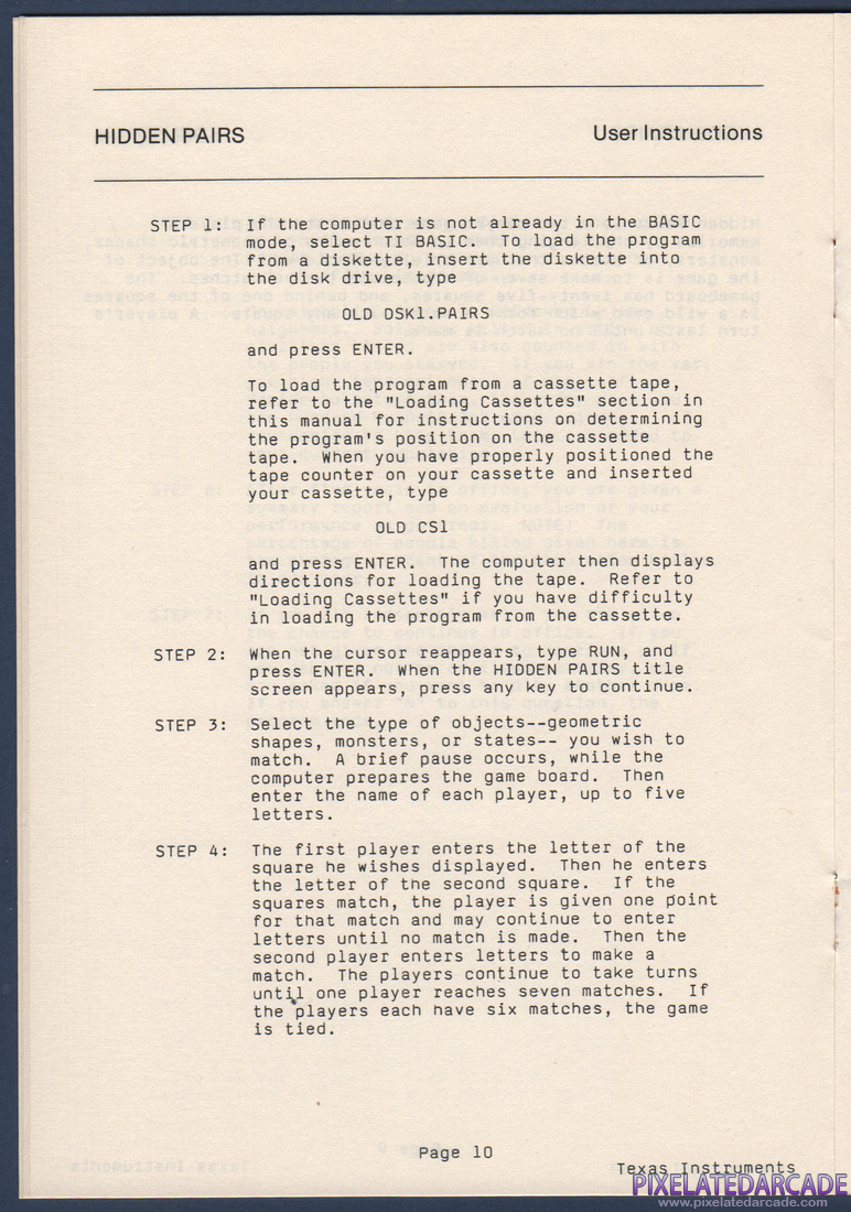 Oldies But Goodies - Games II: Instruction Manual - Page 11