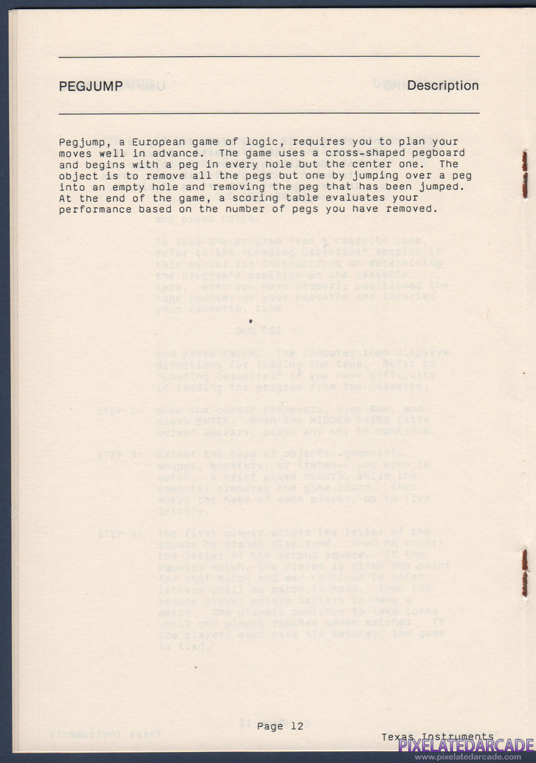 Oldies But Goodies - Games II: Instruction Manual - Page 13