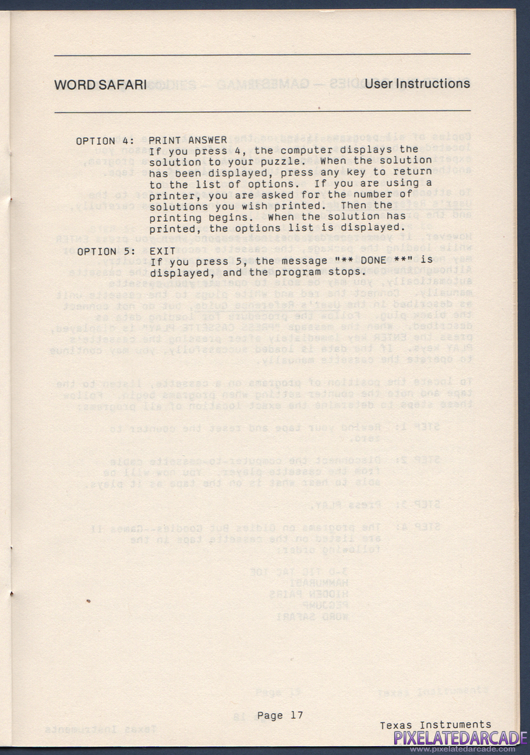 Oldies But Goodies - Games II: Instruction Manual - Page 18