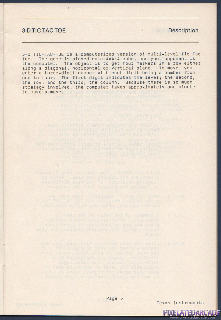 Oldies But Goodies - Games II: Instruction Manual - Page 4