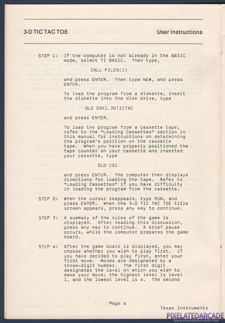 Oldies But Goodies - Games II: Instruction Manual - Paeg 5