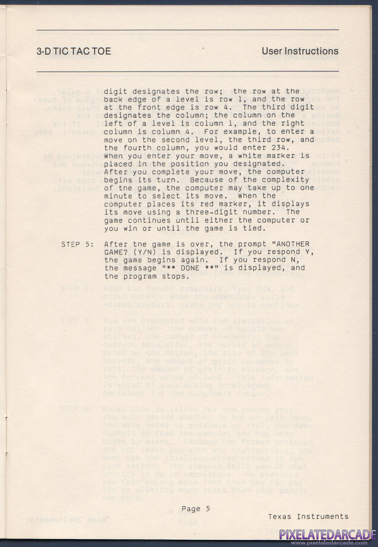 Oldies But Goodies - Games II: Instruction Manual - Paeg 6