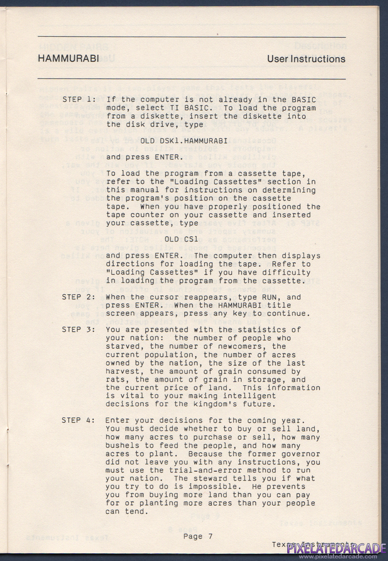 Oldies But Goodies - Games II: Instruction Manual - Page 8