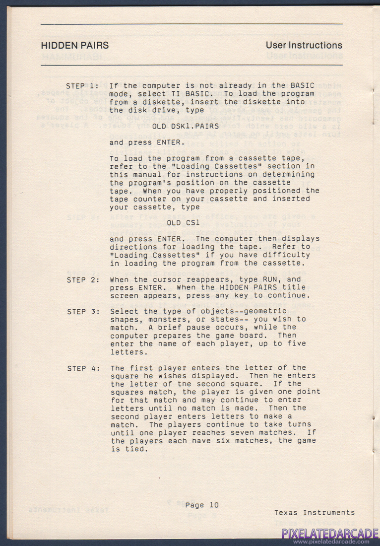 Oldies But Goodies - Games II: Instruction Manual - Page 11
