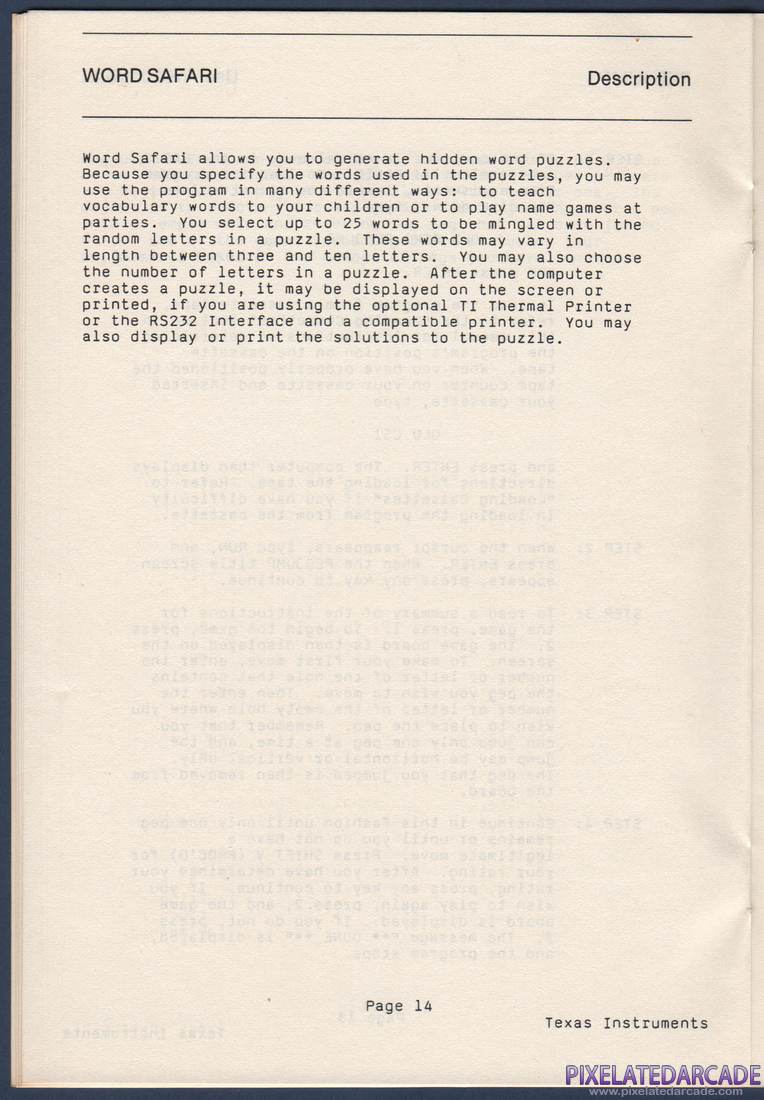 Oldies But Goodies - Games II: Instruction Manual - Page 15