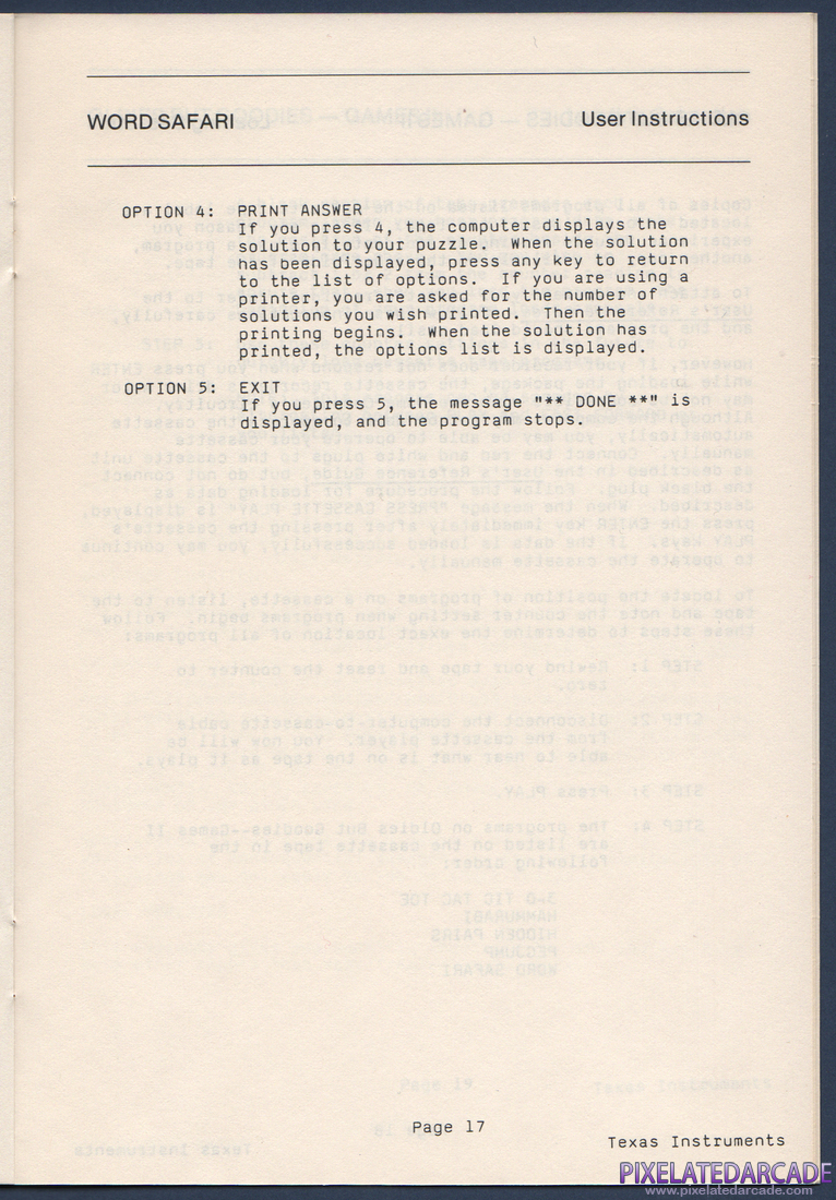 Oldies But Goodies - Games II: Instruction Manual - Page 18