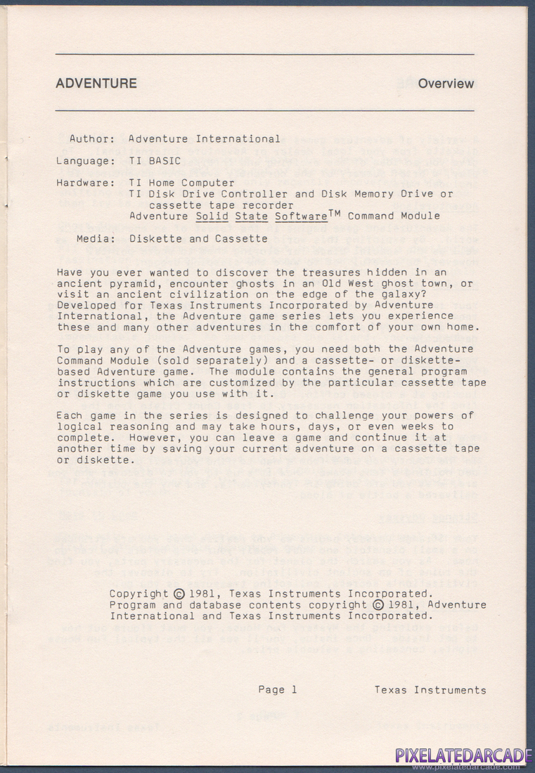 The Golden Voyage: Instruction Manual - Page 1