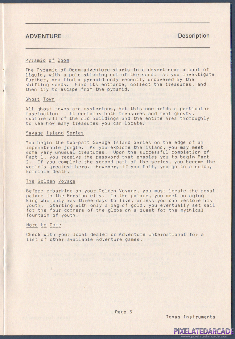The Golden Voyage: Instruction Manual - Page 3